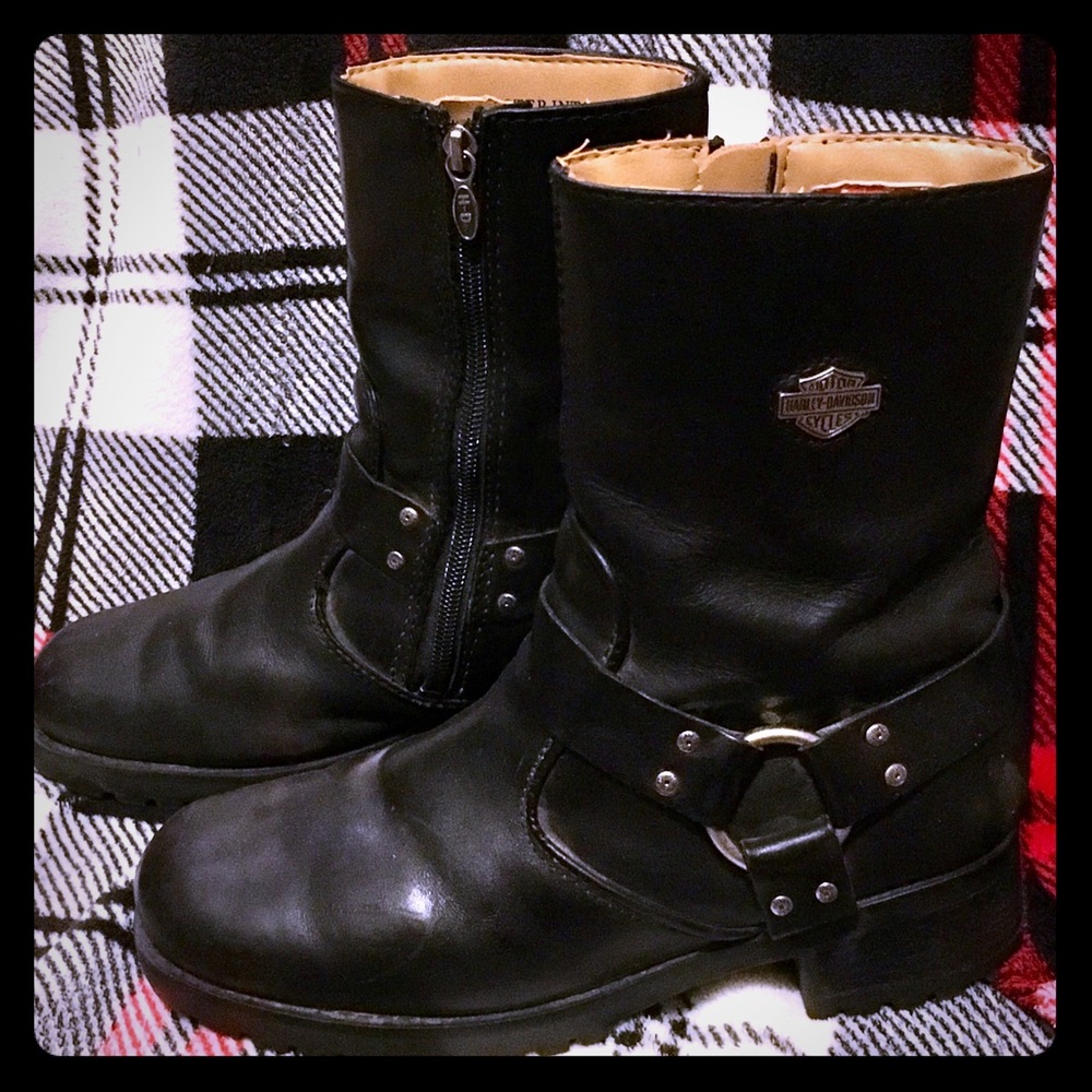 Harley Davidson Women Ashby Leather Biker Boot